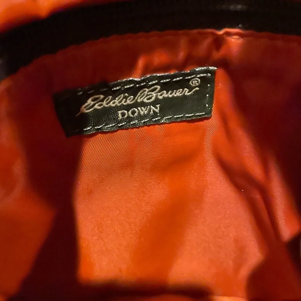 Eddie Bauer Vintage down filled shoulder bag  fits a little below arm pit